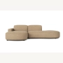Olio Autentico Sofa narożna w kształcie litery L Tkanina Raven 34